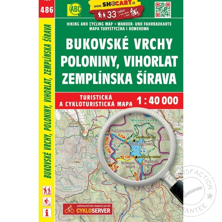 карта SHOCart: Bukovské vrchy, Poloniny, Vihorlat 1:40 000