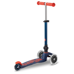 Scooter Micro Mini DELUXE foldable LED navy blue