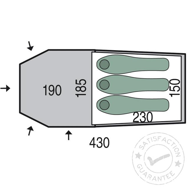 PINGUIN Storm 3 green - sátor