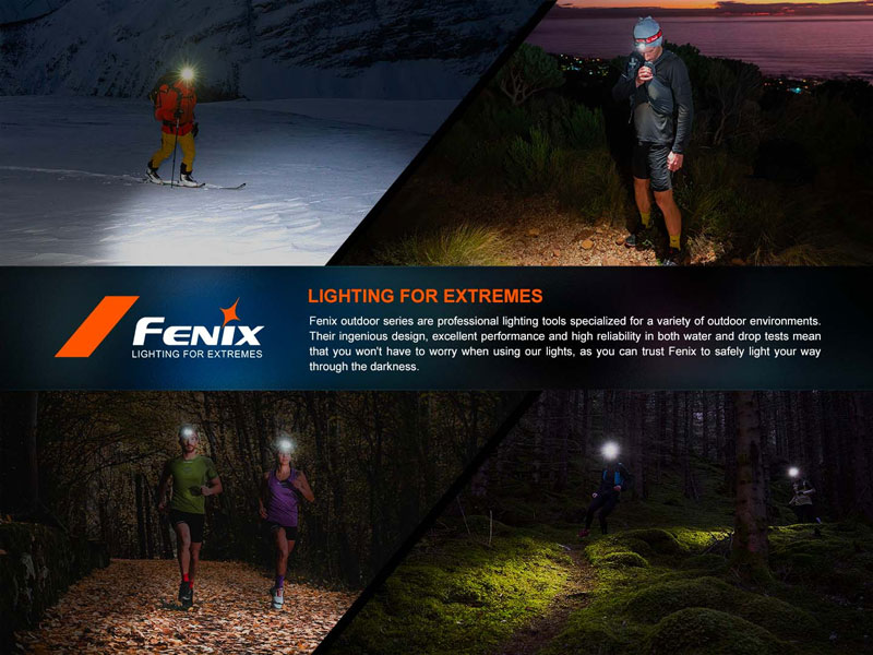 čelovka FENIX HP12R-T black/orange
