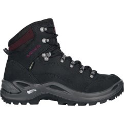 LOWA Renegade GTX Mid Ws black/burgundy - Shoes