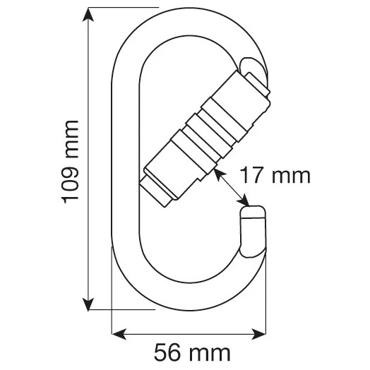 karabína CAMP Steel Oval Pro 2Lock