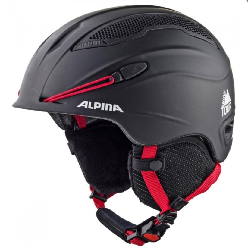 Alpina SNOW TOUR (55-59) black-red matt - skihelm