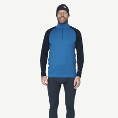 DEVOLD Duo Active Merino 205 Zip Neck blue/ink - Ropa interior