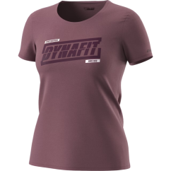 DYNAFIT Graphic Co W S/S Tee dark rose - T-shirt