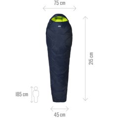 MILLET Baikal 1100 REG Left saphir - Schlafsack