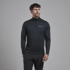 Montane Dart Zip Neck noir - Haut à manches longues
