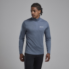 Montane Dart Zip Neck stone blue - Haut à manches longues