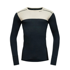 DEVOLD Lauparen Merino 190 Shirt Man raw white/ink/black - T-shirt