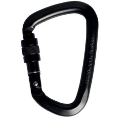 SINGING ROCK D Steel Lock Screw nero - Moschettone