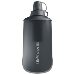 LifeStraw Collapsible Bottle 650ml dark mountain grey - Bouteille avec filtre