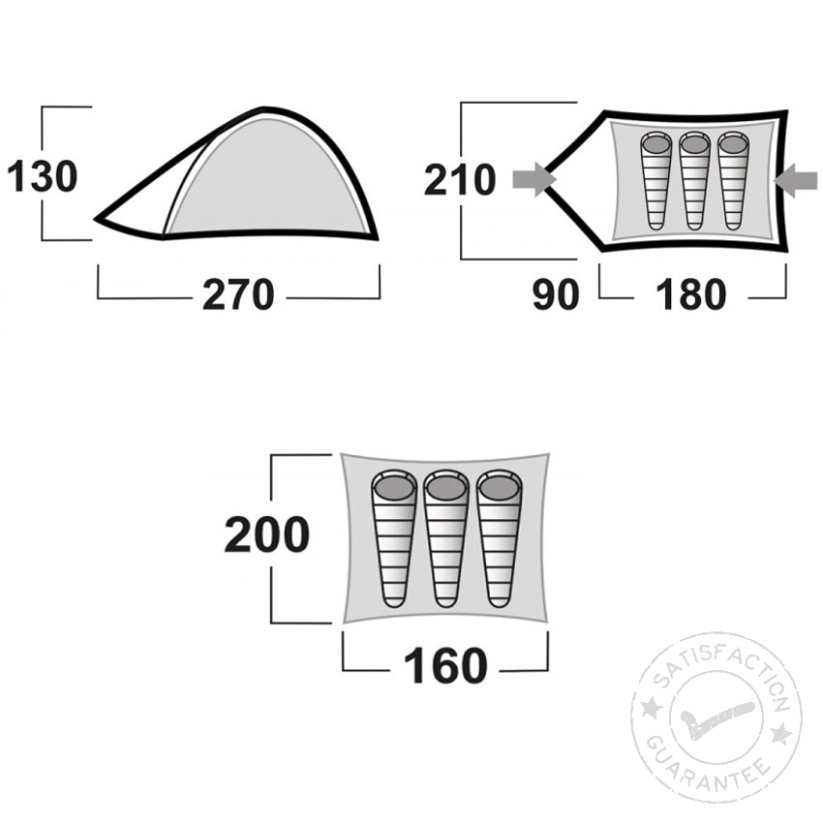 Cort ușor HUSKY Sawaj 3 green
