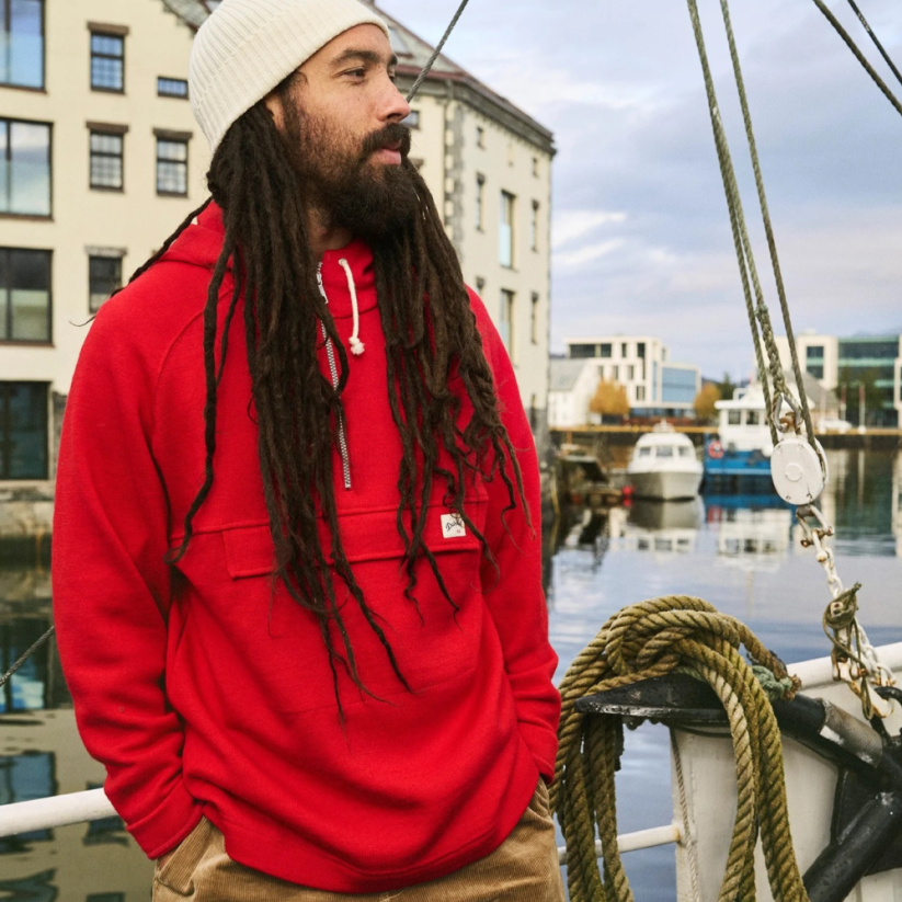 Devold Archive Anorak english red - Felpa con cappuccio