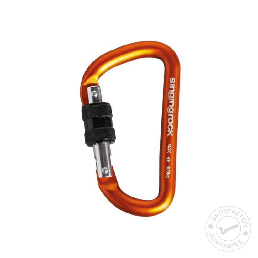 Mosquetón SINGING ROCK Mini D Screw bronze
