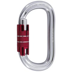 CAMP Oval XL 2Lock titanium - カラビナ
