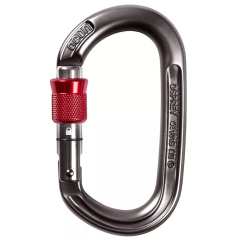 Mosquetón OCÚN Osprey Screw anthracite/red