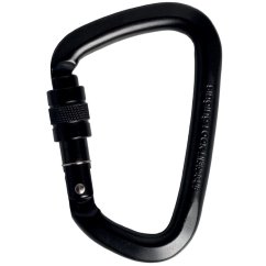 karabina SINGING ROCK D Steel Lock Screw black