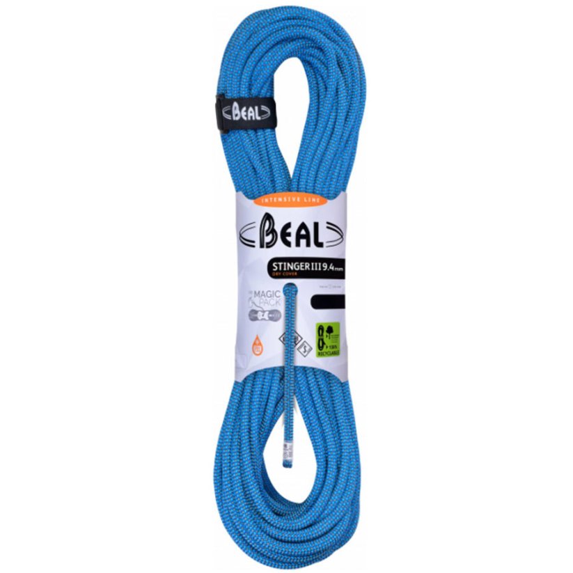 Cuerda BEAL Stinger III 9.4mm Dry Cover 60m blue