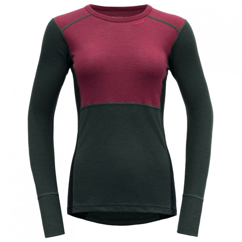 DEVOLD Lauparen Merino 190 Shirt Woman beetroot/woods/ink