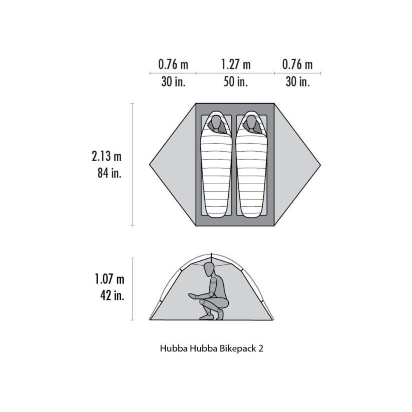Cort ultraușor MSR HUBBA HUBBA Bikepack 2