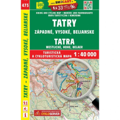 Mapa SHOCart: Tatry - Západné, Vysoké, Belianske 1:40 000