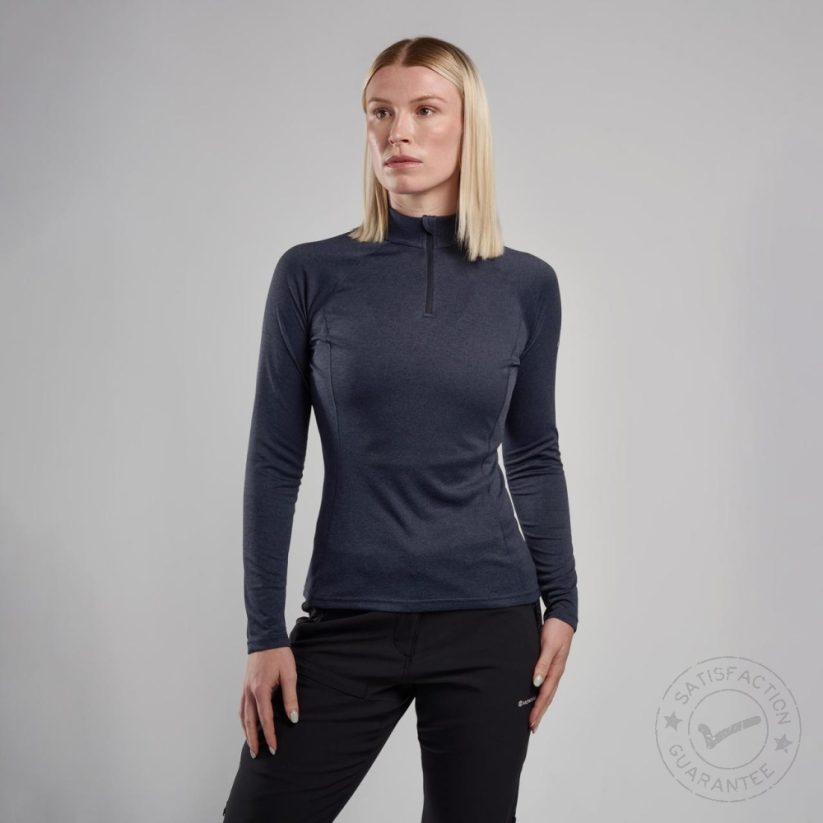 Тениска Montane Dart Zip Neck W eclipse blue
