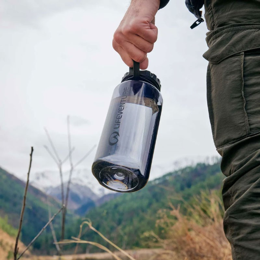 fľaša na vodu LIFEVENTURE Tritan Flask 1L charcoal
