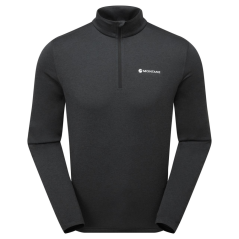 Montane Dart Zip Neck noir - Haut à manches longues