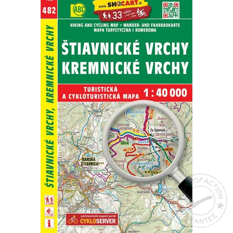 карта SHOCart: Štiavnické vrchy, Kremnické vrchy 1:40 000