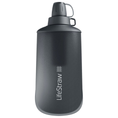 LifeStraw Collapsible Bottle 650ml dark mountain grey - water botle with filter