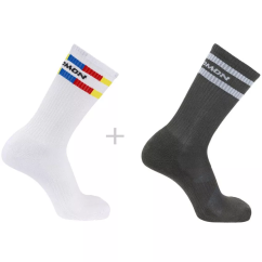 SALOMON 365 Crew 2-Pack white/martini olive
