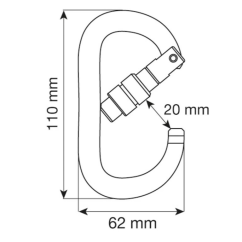 Carabinieră CAMP Oval XL 2Lock blue