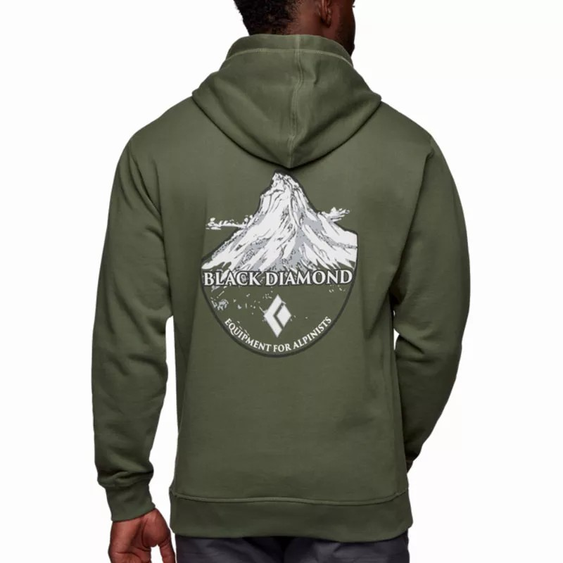 BLACK DIAMOND M Mountains Badge Hoody tundra - Veľkosť: L