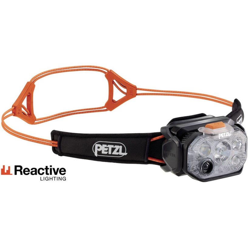 čelovka PETZL Swift RL 1200lm black/orange