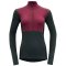 DEVOLD Lauparen Merino 190 Zip Neck Woman beetroot/woods/ink
