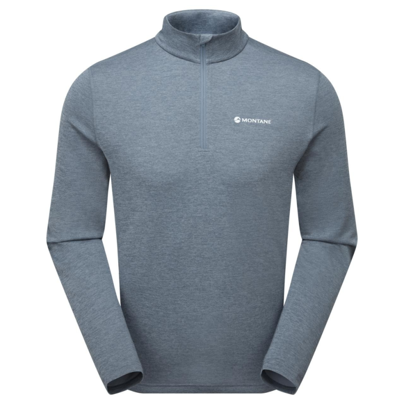 Montane Dart Zip Neck stone blue - Langarmshirt