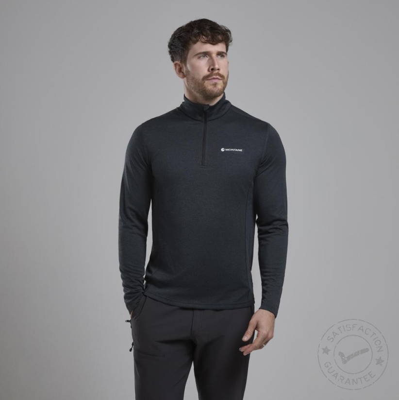 Тениска Montane Dart Zip Neck black