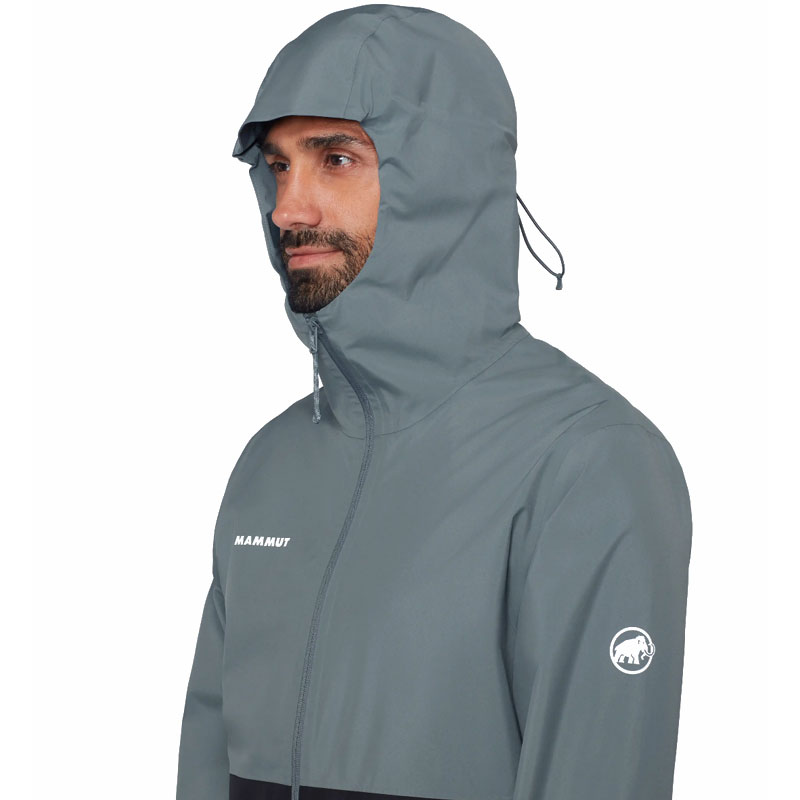 bunda MAMMUT Linard light HS Hooded black/strata - Veľkosť: M