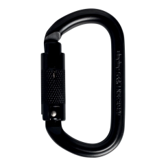 karabína SINGING ROCK Steel Oval Triple Lock black