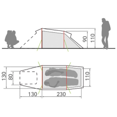 šator VAUDE Arco 2P chute green