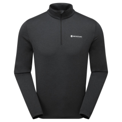 Montane Dart Zip Neck noir - Haut à manches longues
