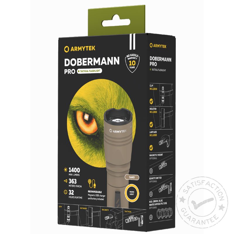 ARMYTEK Dobermann Pro sand/warm light