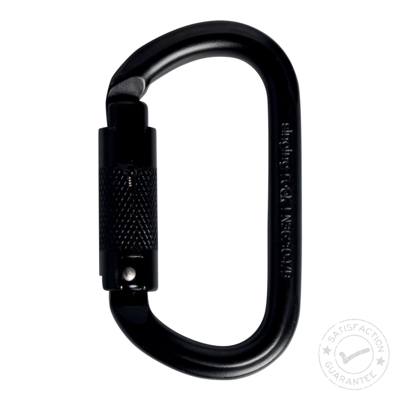 karabína SINGING ROCK Steel Oval Triple Lock black