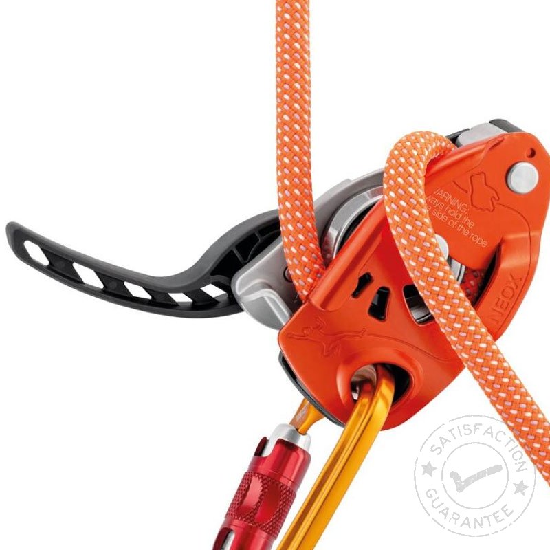 PETZL Neox orange - Asegurador de escalada
