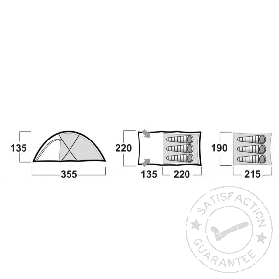 Cort ușor HUSKY Felen 3-4 red