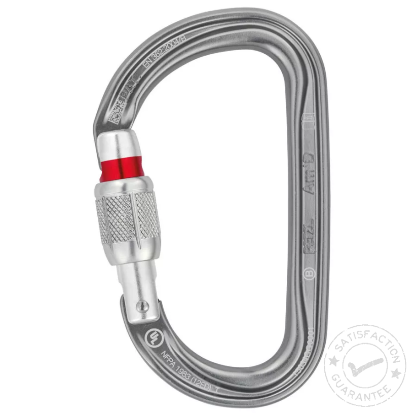 karabína PETZL Am'D Screw-Lock gray