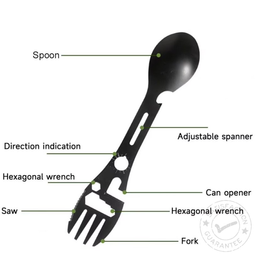 CAMPING Multitool Fork/Spoon black