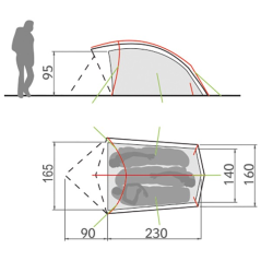 šator VAUDE Taurus 3P terracotta