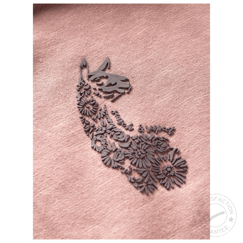 Суитшърт с качулка CHILLAZ Stelvio Alpaca Floral Wine