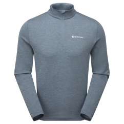 Montane Dart Zip Neck stone blue - Langarmshirt